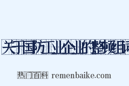 关于国防工业企业的整顿组词是什么意思的图片
